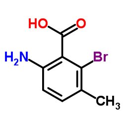 2-氨基-6-溴-5-甲基苯甲酸结构式