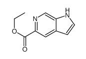 1H-吡咯并[2,3-c]吡啶-5-羧酸乙酯结构式