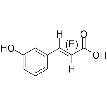 3-羟基肉桂酸; 间羟基肉桂酸结构式
