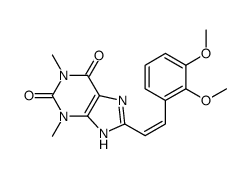 8-[2-(2,3-dimethoxyphenyl)ethenyl]-1,3-dimethyl-7H-purine-2,6-dione结构式