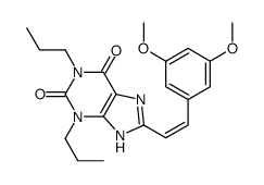 8-[(E)-2-(3,5-dimethoxyphenyl)ethenyl]-1,3-dipropyl-7H-purine-2,6-dione结构式