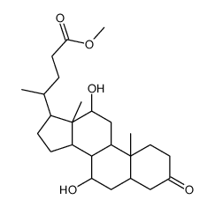methyl 7alpha,12alpha-dihydroxy-3-oxo-5beta-cholan-24-oate结构式