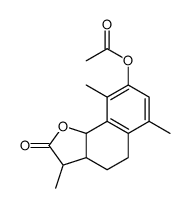 (3,6,9-trimethyl-2-oxo-3a,4,5,9b-tetrahydro-3H-benzo[g][1]benzofuran-8-yl) acetate结构式
