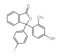 1(3H)-Isobenzofuranone,3-(4-fluorophenyl)-3-(4-hydroxy-2-methylphenyl)-结构式