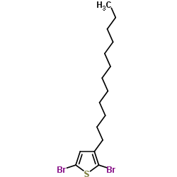 2,5-二溴-3-十二烷基噻吩结构式