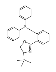 (4S)-叔丁基-2-[2-(二苯基膦基)苯基]-4,5-二氢噁唑结构式