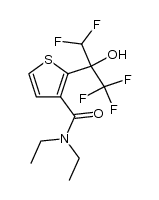 N,N-diethyl-2-(1,1,1,3,3-pentafluoro-2-hydroxypropan-2-yl)thiophene-3-carboxamide结构式