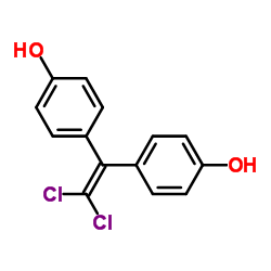 2,2-双(4-羟基苯基)-1,1-二氯乙烯结构式