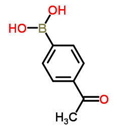 4-乙酰基苯硼酸结构式