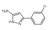 5-(3-溴苯基)-2H-吡唑-3-胺结构式