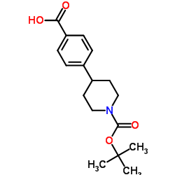 1-BOC-4-(4-羧基苯基)哌啶结构式