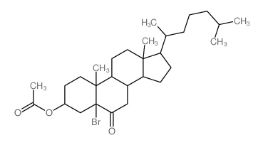 Cholestan-6-one,3-(acetyloxy)-5-bromo-, (3b,5a)-结构式