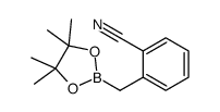 2-((4,4,5,5-四甲基-1,3,2-二噁硼烷-2-基)甲基)苯甲腈结构式