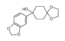 8-(1,3-苯并-5-二氧基)-1,4-二噁螺[4.5]癸烷-8-醇结构式