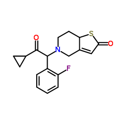5-[2-环丙基-1-(2-氟苯基)-2-氧代乙基]-5,6,7,7A-四氢噻吩并[3,2-C]吡啶-2(4H)-酮结构式