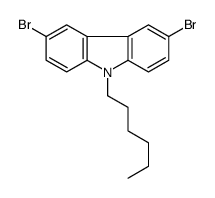 3,6-二溴9-己基-9H-咔唑结构式