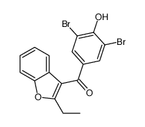 (3,5-Dibromo-4-hydroxyphenyl)(2-ethyl-1-benzofuran-3-yl)methanone结构式