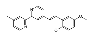 2-[4-[2-(2,5-dimethoxyphenyl)ethenyl]pyridin-2-yl]-4-methylpyridine结构式