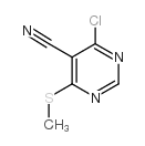 4-氯-6-(甲基硫代)嘧啶-5-甲腈结构式