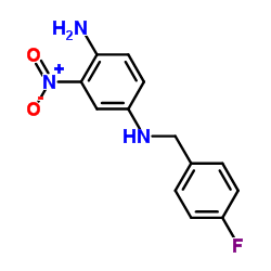 2-氨基-5-[(4-氟苄基)氨基]-1-硝基苯结构式