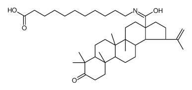 11-[[(1R,3aS,5aR,5bR,7aR,11aR,11bR,13aR,13bR)-5a,5b,8,8,11a-pentamethyl-9-oxo-1-prop-1-en-2-yl-2,3,4,5,6,7,7a,10,11,11b,12,13,13a,13b-tetradecahydro-1H-cyclopenta[a]chrysene-3a-carbonyl]amino]undecanoic acid结构式