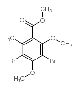 3,5-二溴-2,4-二甲氧基-6-甲基苯甲酸甲酯结构式