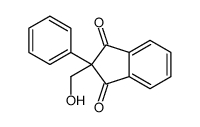 2-(hydroxymethyl)-2-phenylindene-1,3-dione结构式