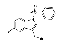 1-benzenesulfonyl-5-bromo-3-bromomethylindole结构式