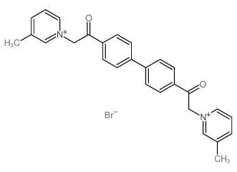Pyridinium,1,1'-[[1,1'-biphenyl]-4,4'-diylbis(2-oxo-2,1-ethanediyl)]bis[3-methyl-,dibromide (9CI)结构式