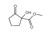 methyl 1-hydroxy-2-oxo-cyclopentanecarboxylate结构式