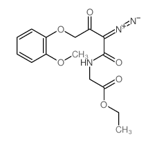 [1-(ethoxycarbonylmethylcarbamoyl)-3-(2-methoxyphenoxy)-2-oxo-propylidene]-imino-azanium结构式