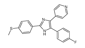 4-[4-(4-Fluorophenyl)-2-[4-(methylthio)phenyl]-1H-imidazol-5-yl]pyridine结构式