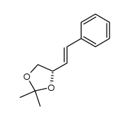 (4S)-2,2-dimethyl-4-styryl-1,3-dioxolane结构式