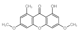 9H-Xanthen-9-one,1-hydroxy-3,6-dimethoxy-8-methyl-结构式