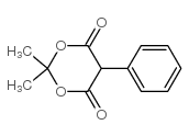 2,2-二甲基-5-苯基-1,3-二氧杂环乙烷-4,6-二酮结构式