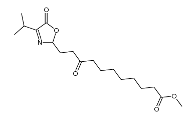 methyl 2,5-dihydro-4-(1-methylethyl)-γ,5-dioxo-2-oxazol-undecanoate结构式
