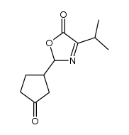 2,5-dihydro-4-(1-methylethyl)-2-(3-oxocyclopentyl)-oxazol-5-one结构式