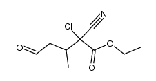 ethyl 2-chloro-2-cyano-3-methyl-5-oxopentanoate结构式
