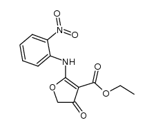 4,5-Dihydro-2-[(2-nitrophenyl)amino]-4-oxo-3-furancarboxylic acid ethyl ester结构式