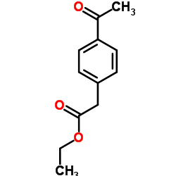 2-(4-乙酰基苯基)乙酸乙酯结构式