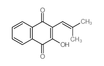 1,4-Naphthalenedione,2-hydroxy-3-(2-methyl-1-propen-1-yl)-结构式