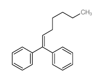 Benzene,1,1'-(1-heptenylidene)bis-结构式