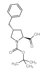 Boc-(2s,4r)-4-苄基-吡咯烷-2-羧酸结构式