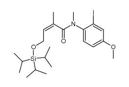 (Z)-N-(2-iodo-4-methoxyphenyl)-N,2-dimethyl-4-((triisopropylsilyl)oxy)but-2-enamide结构式
