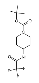 TERT-BUTYL 4-(2,2,2-TRIFLUOROACETAMIDO)PIPERIDINE-1-CARBOXYLATE结构式