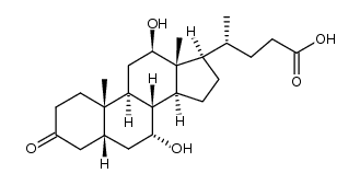 7α,12β-dihydroxy-3-keto-5β-cholan-24-oic acid结构式