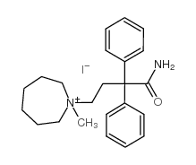 4-(1-methylazepan-1-ium-1-yl)-2,2-diphenylbutanamide,iodide结构式