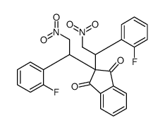 2,2-bis[1-(2-fluorophenyl)-2-nitroethyl]indene-1,3-dione结构式