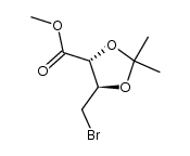 methyl (4R,5R)-5-(bromomethyl)-2,2-dimethyl-1,3-dioxolane-4-carboxylate结构式