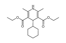 DIETHYL 4-CYCLOHEXYL-2,6-DIMETHYL-1,4-DIHYDROPYRIDINE-3,5-DICARBOXYLATE结构式